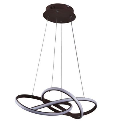 LED dimmbare Hängeleuchte an Kabel LED/65W/230V 3000-6500K Ø 48 cm braun + Fernbedienung