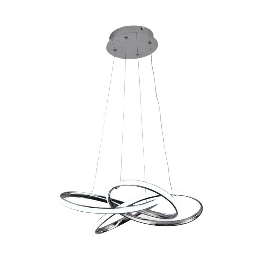 LED dimmbare Hängeleuchte an Seil LED/65W/230V 3000-6500K Ø 48 cm grau + Fernbedienung