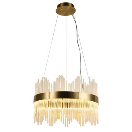 LED dimmbarer Kristall-Kronleuchter an Kabel LED/70W/230V 3000-6500K goldfarben + Fernbedienung