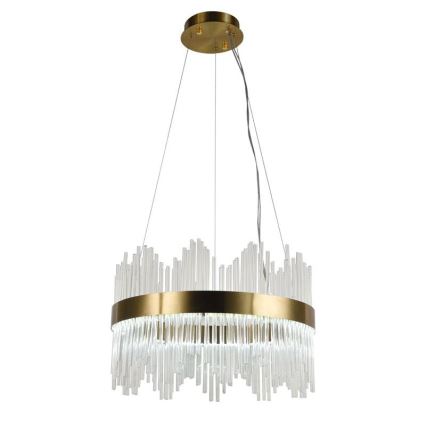 LED dimmbarer Kristall-Kronleuchter an Kabel LED/70W/230V 3000-6500K goldfarben + Fernbedienung