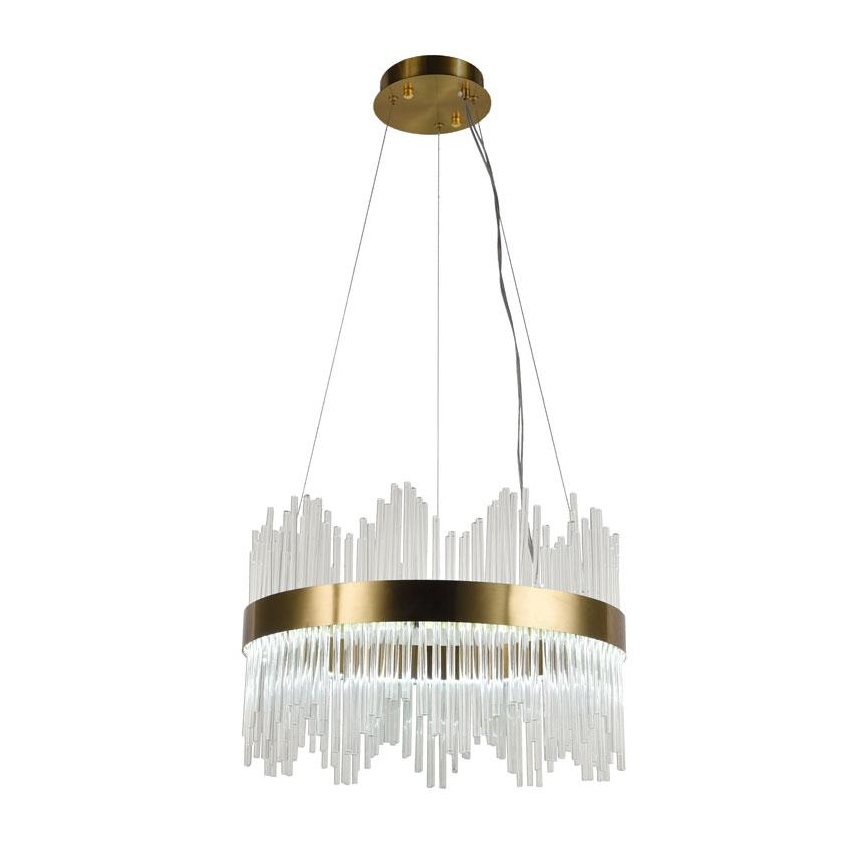 LED dimmbarer Kristall-Kronleuchter an Kabel LED/70W/230V 3000-6500K goldfarben + Fernbedienung