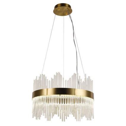 LED dimmbarer Kristall-Kronleuchter an Kabel LED/70W/230V 3000-6500K goldfarben + Fernbedienung