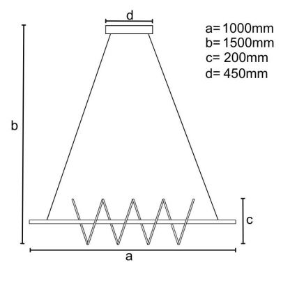 LED dimmbare Hängeleuchte an Kabel LED/70W/230V 3000-6500K + Fernbedienung