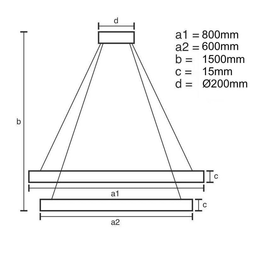 LED dimmbare Hängeleuchte an Kabel LED/90W/230V 3000-6500K + Fernbedienung