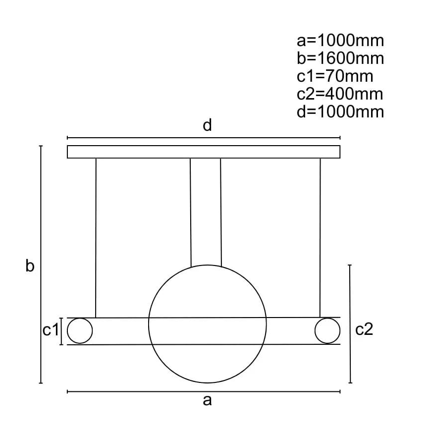 LED dimmbare Hängeleuchte an Seil LED/95W/230V 3000-6500K + Fernbedienung