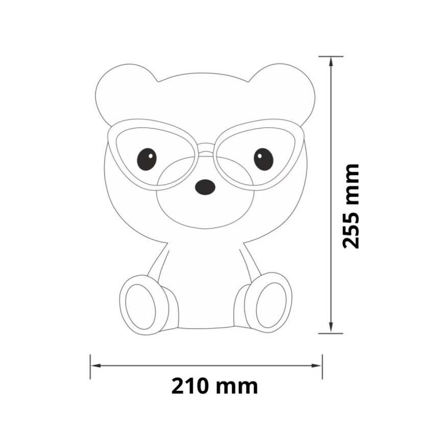 LED Dimmbare Kindernachtleuchte LED/2,5W Bär rosa