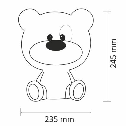 LED Dimmbare Nachtlampe für Kinder BIBI 2,5W/230V