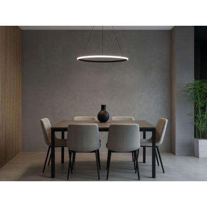 LED dimmbarer Kronleuchter mit Seilabhängung LED/32W/230V 3000-6500K Ø 60 cm + Fernbedienung