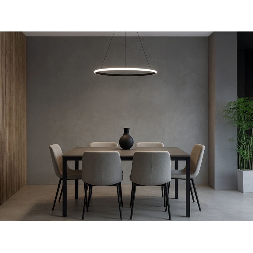LED dimmbarer Kronleuchter mit Seilabhängung LED/32W/230V 3000-6500K Ø 60 cm + Fernbedienung