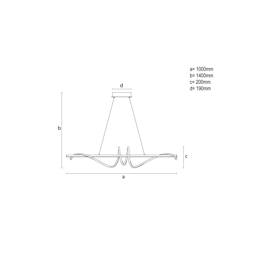 LED-dimmbare Pendelleuchte an Kabel LED/50W/230V 3000-6500K 100 cm + Fernbedienung