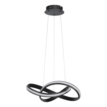 LED dimmbare Pendelleuchte an Seil SALO LED/28W/230V 3000K schwarz