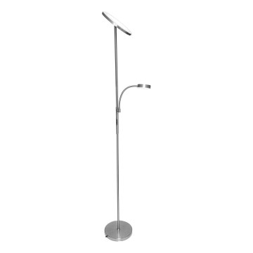 LED-dimmbare Stehleuchte NORA LED/25W/230V 2200/3000/4000K + LED/5W 3000K mattchrom + Fernbedienung
