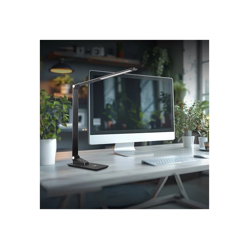 LED dimmbare Tischlampe mit USB LED/7W/230V 3000K/4000K/5500K schwarz