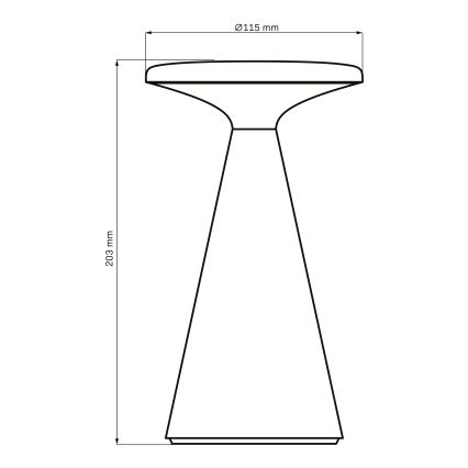 LED dimmbare Touch-Außen-Tischlampe PAROS LED/1,8W/5V USB 1800 mAh IP44 weiß