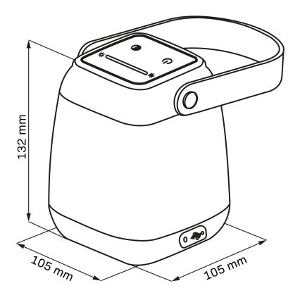 LED-dimmbare Touch-Tischleuchte IBIZA LED/1,8W/5V 4000 mAh IP44 weiß