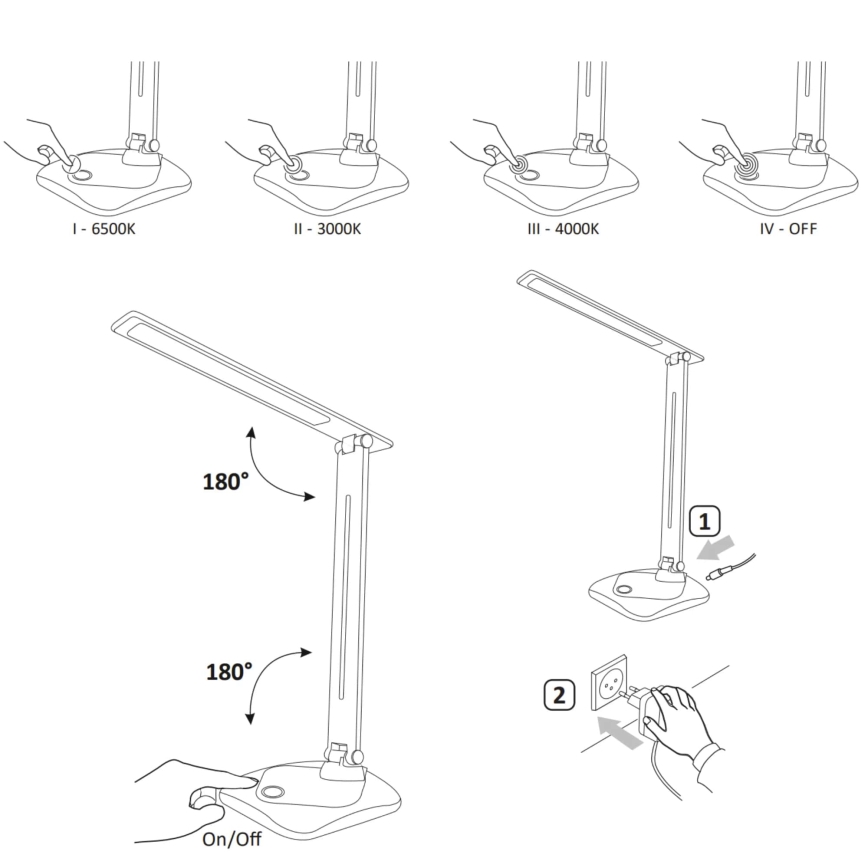 LED Dimmbare Touch-Tischleuchte TOLEDO LED/8W/230V 3000-6500K