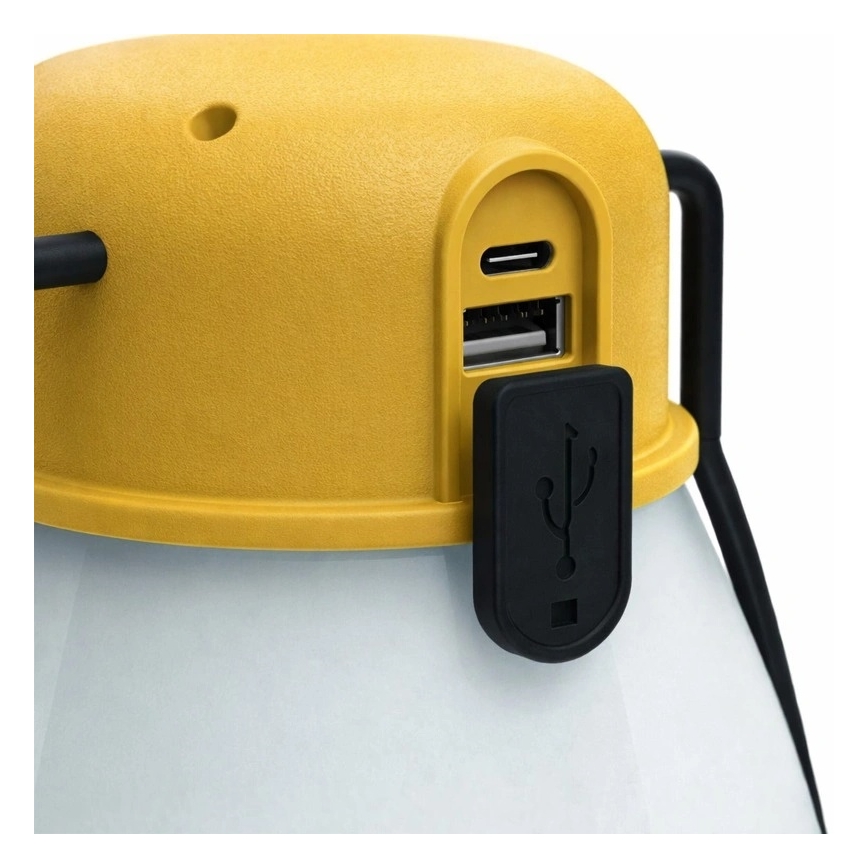Dimmbare, tragbare, wiederaufladbare LED-Lampe mit Powerbank-Funktion LUMINA MINIO LED/5V 1800 mAh IP44, gelb