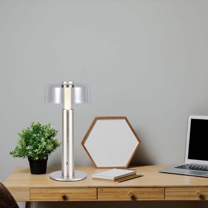LED dimmbare wiederaufladbare Touch-Tischlampe LED/1W/5V 3000K 1800 mAh gold