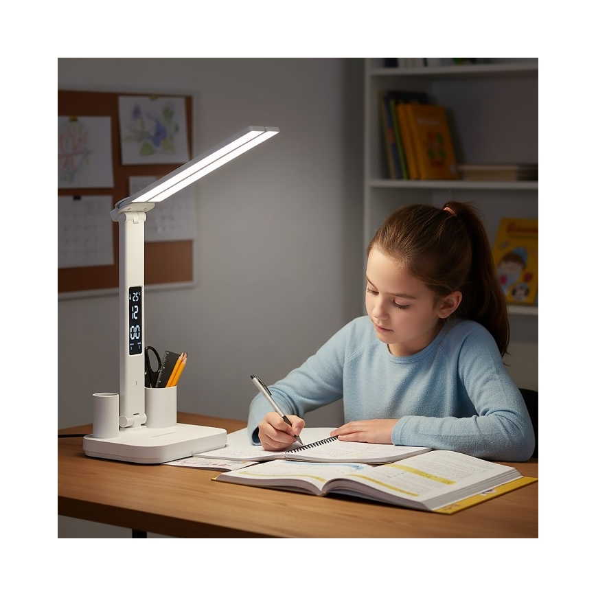 Wiederaufladbare, dimmbare LED-Tischlampe NOBLITE P LED/5W/5V 3000/4000/6000K 2200 mAh weiß