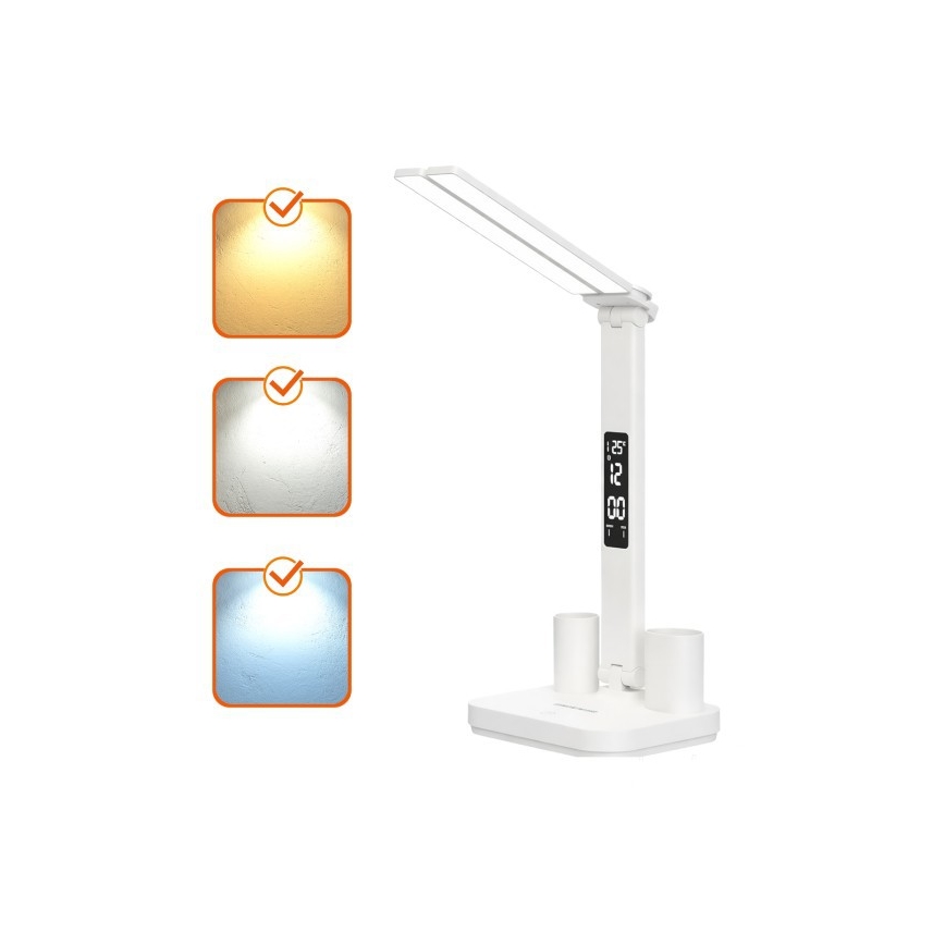 Wiederaufladbare, dimmbare LED-Tischlampe NOBLITE P LED/5W/5V 3000/4000/6000K 2200 mAh weiß