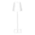 LED-dimmbare, wiederaufladbare Touch-Tischlampe LUCCA LED/3,7V 3000/4000/6500K 2000 mAh weiß