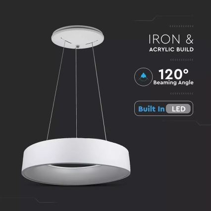 LED-dimmbarer Hängeleuchter mit Kabelaufhängung LED/30W/230V