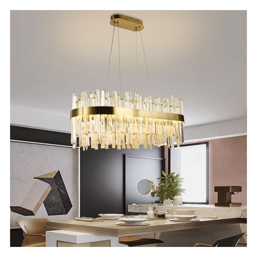 LED dimmbarer Kristall-Pendelleuchter an Kabel LED/90W/230V 3000-6500K + Fernbedienung