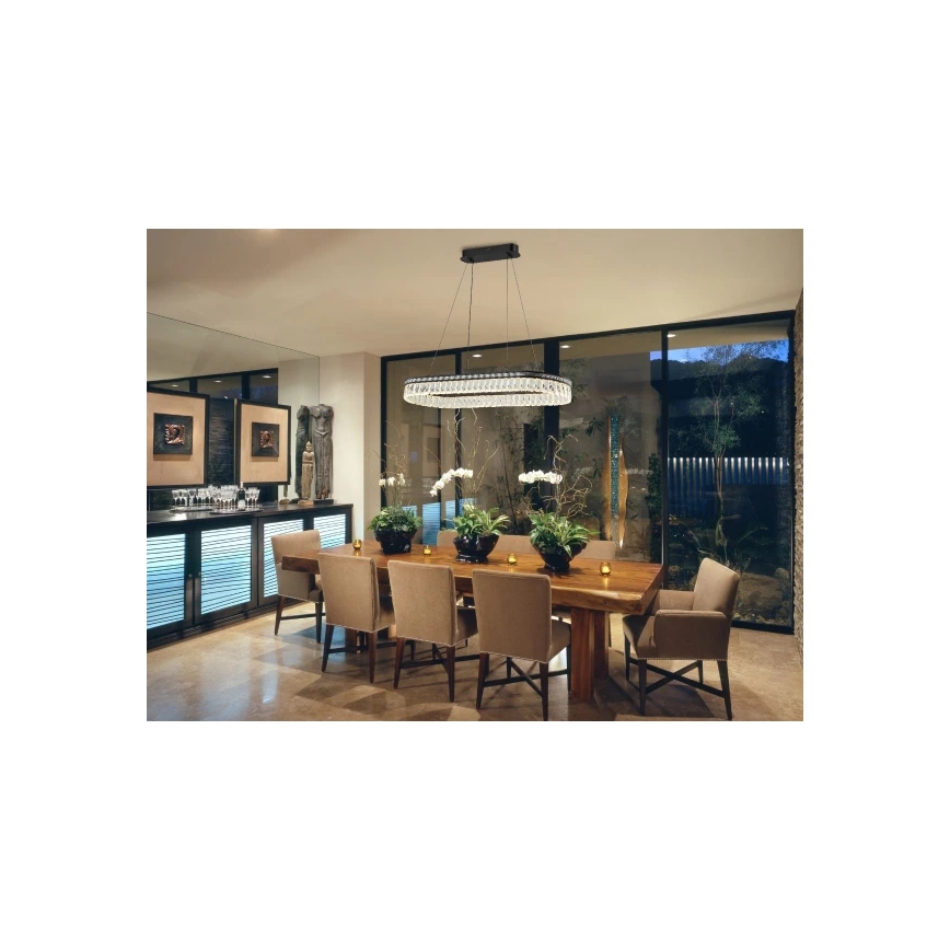 LED dimmbar Kristall-Kronleuchter mit Kabelaufhängung THALIA LED/50W/230V 3000-6000K + Fernbedienung