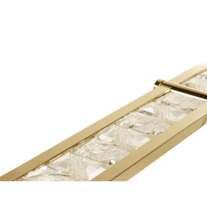 LED-dimmbarer Kristall-Pendelleuchter an Stahlseil ENRIQUE LED/20W//230V 3000-6000K + Fernbedienung