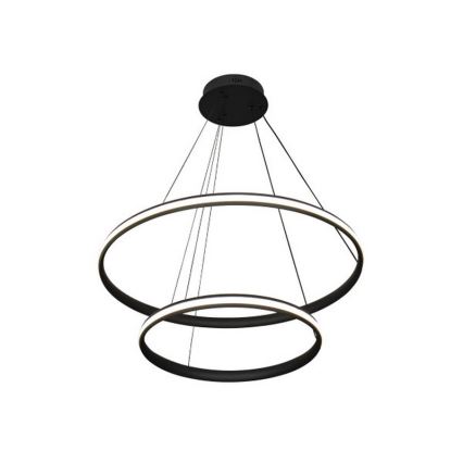 LED-dimmbare Pendelleuchte mit Seilaufhängung, 90 W / 230 V, 3000–6500 K, Ø 60 cm + Fernbedienung