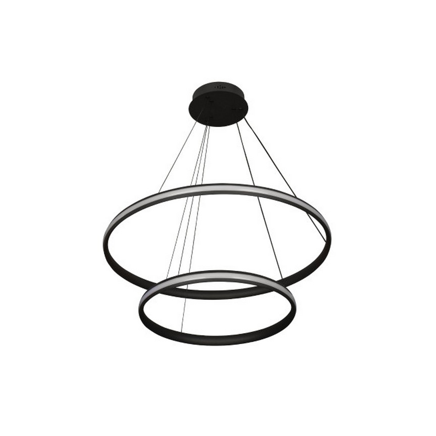 LED-dimmbare Pendelleuchte mit Seilaufhängung, 90 W / 230 V, 3000–6500 K, Ø 60 cm + Fernbedienung