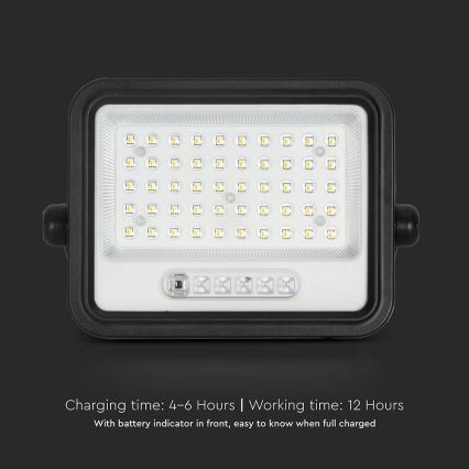 Dimmbarer Solar-LED-Strahler 100W (3,2V) 2000–8000K IP65 5000 mAh Schwarz – mit Fernbedienung