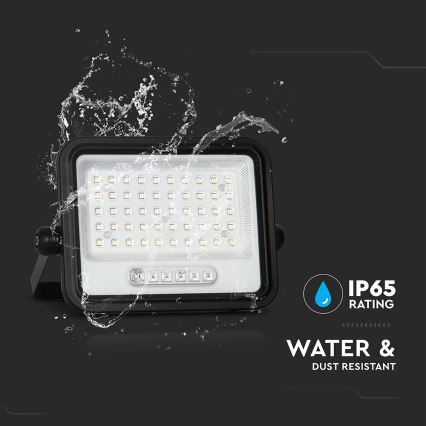 Dimmbarer Solar-LED-Strahler 100W (3,2V) 2000–8000K IP65 5000 mAh Schwarz – mit Fernbedienung
