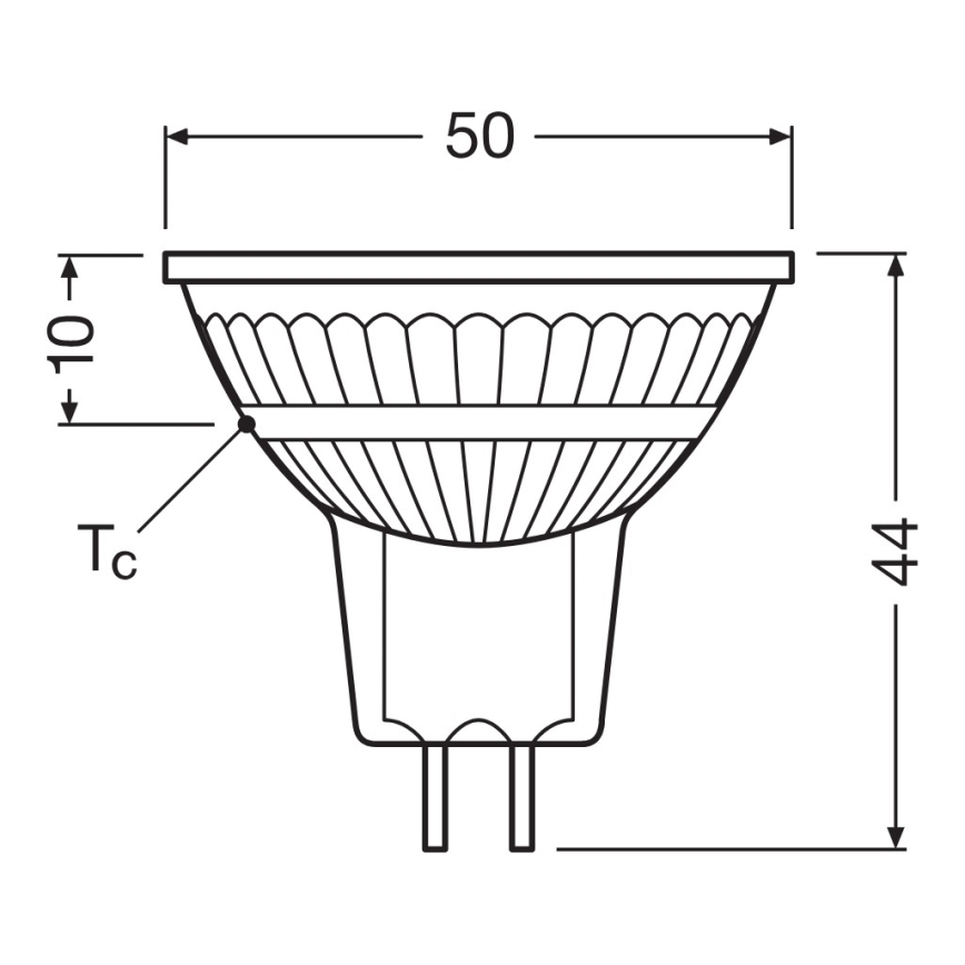 Dimmbare LED-Reflektorlampe MR16 GU5,3/5W/12V 4000K 36° CRI 90 - Ledvance
