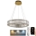 LED Dimmerabile cristallo lampadario su filo LED/40W/230V 3000-6500K cromo/oro + telecomando