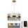 LED Dimmerabile cristallo lampadario su filo LED/80W/230V 3000-6500K oro + telecomando
