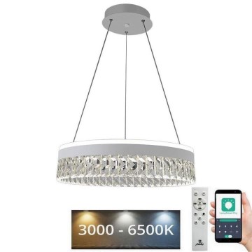 LED Dimmerabile cristallo lampadario su filo LED/90W/230V 3000-6500K bianco + telecomando