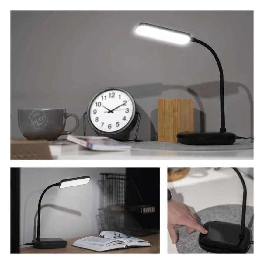 LED Dimmerabile flessibile lampada da tavolo LED/12W/230V 3000K/4000K/6500K nero