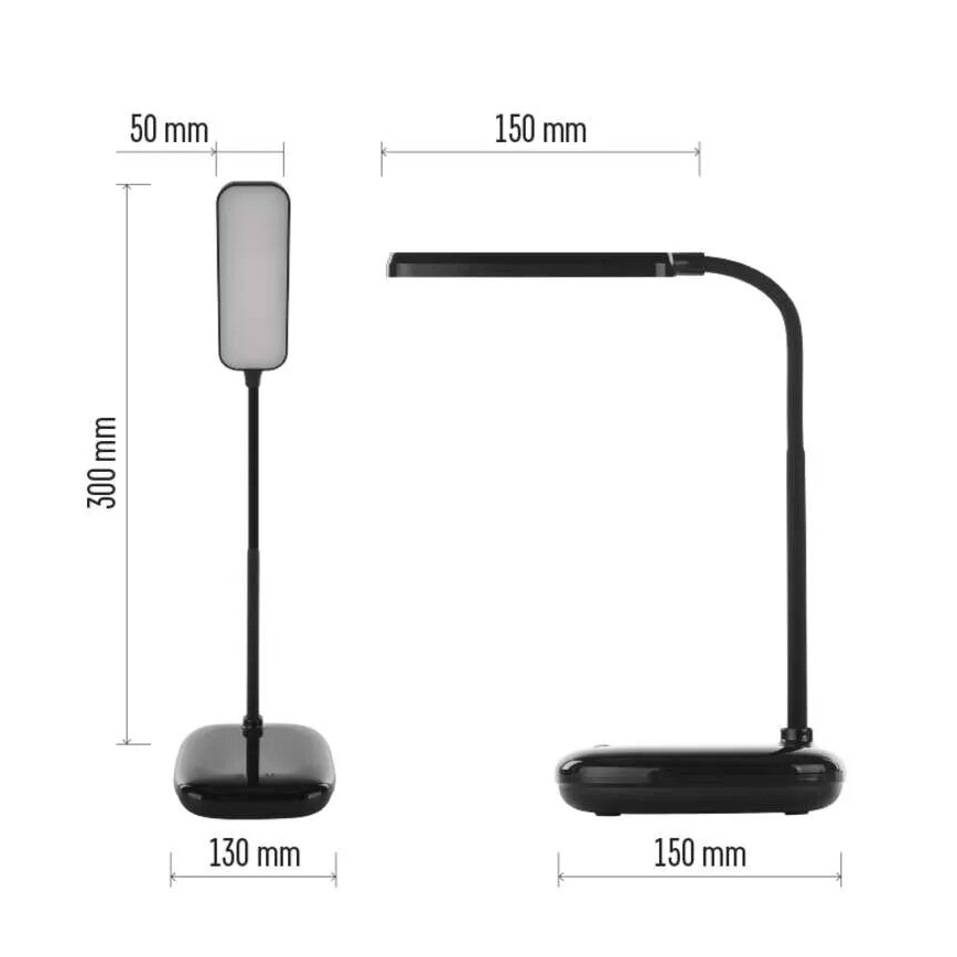 LED Dimmerabile flessibile lampada da tavolo LED/12W/230V 3000K/4000K/6500K nero