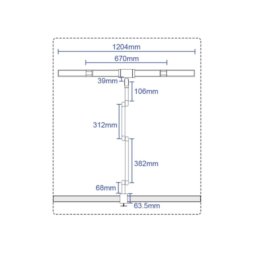LED Dimmerabile touch flessibile lampada da tavolo POINTIQ LED/36W/230V 3000-6500K CRI 92 nero