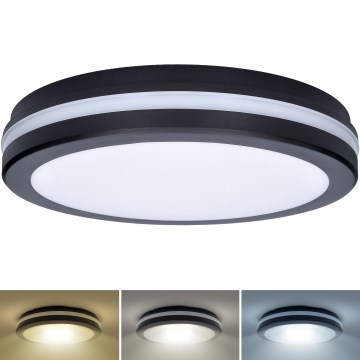 LED Dimmerabile per esterni soffitto chiaro LED/18W/22W/26W/230V 3000/4000/6500K IP65 nero
