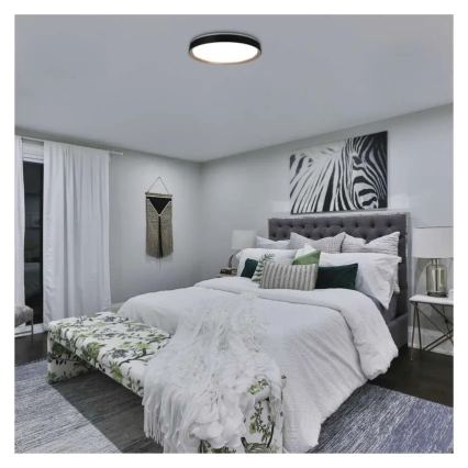 Plafoniera dimmerabile LED ILVI LED/45W/230V 2700-6500K Ø 50 cm nero/beige + telecomando