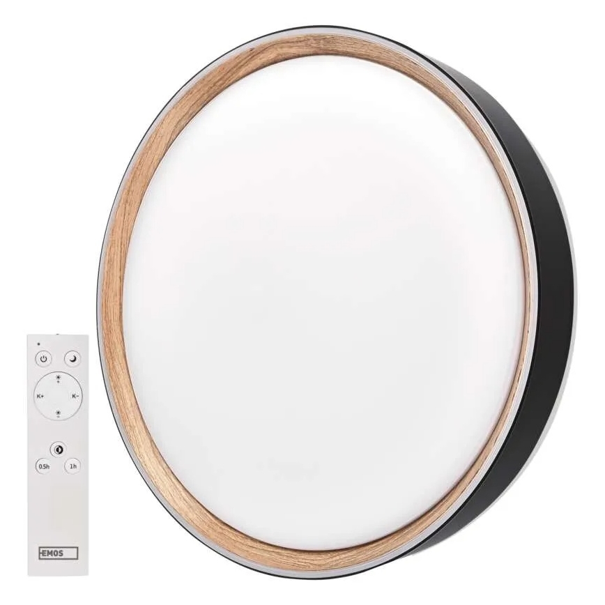 Plafoniera dimmerabile LED ILVI LED/45W/230V 2700-6500K Ø 50 cm nero/beige + telecomando