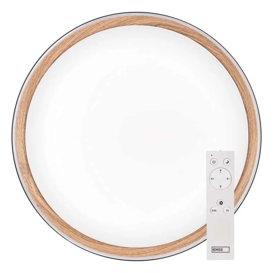 Plafoniera dimmerabile LED ILVI LED/45W/230V 2700-6500K Ø 50 cm nero/beige + telecomando