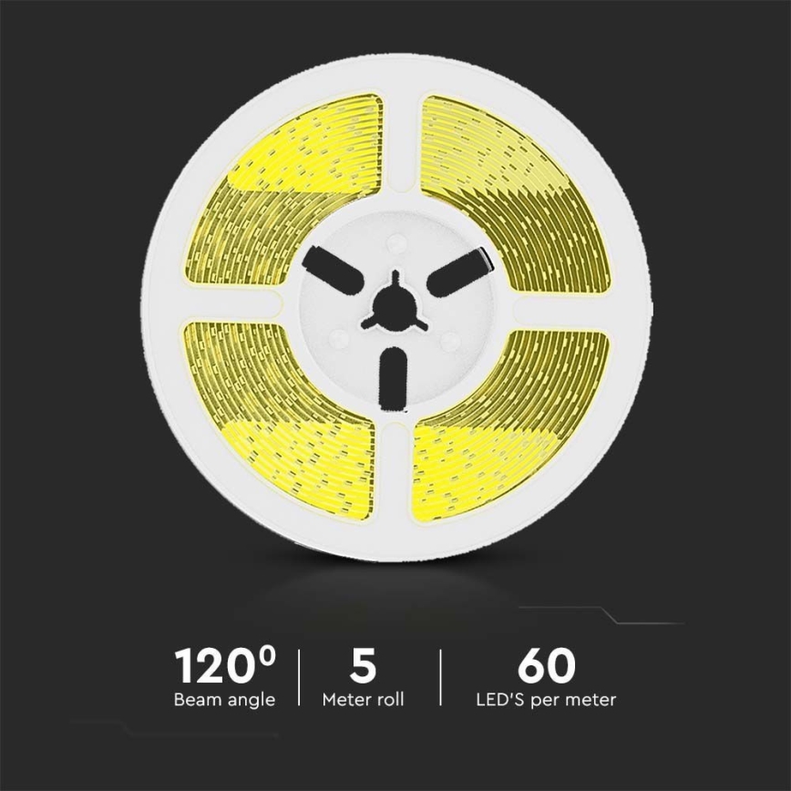 LED Dimmerabile solare striscia LED/1,2W/3,7V 4000K IP67 5m + telecomando