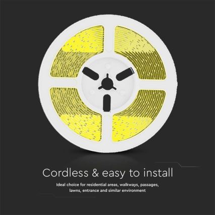 LED Dimmerabile solare striscia LED/1,2W/3,7V 4000K IP67 5m + telecomando