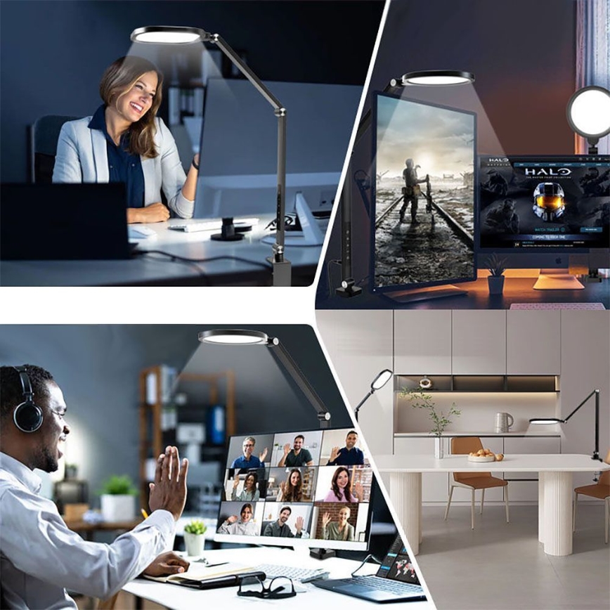LED Dimmerabile touch flessibile lampada da tavolo POINTIQ LED/15W/230V 3000-6500K CRI 96 nero