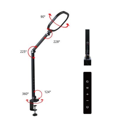 LED Dimmerabile touch flessibile lampada da tavolo POINTIQ LED/15W/230V 3000-6500K CRI 96 nero