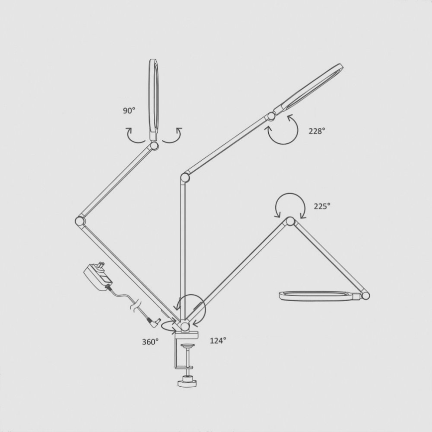 LED Dimmerabile touch flessibile lampada da tavolo POINTIQ LED/15W/230V 3000-6500K CRI 96 nero