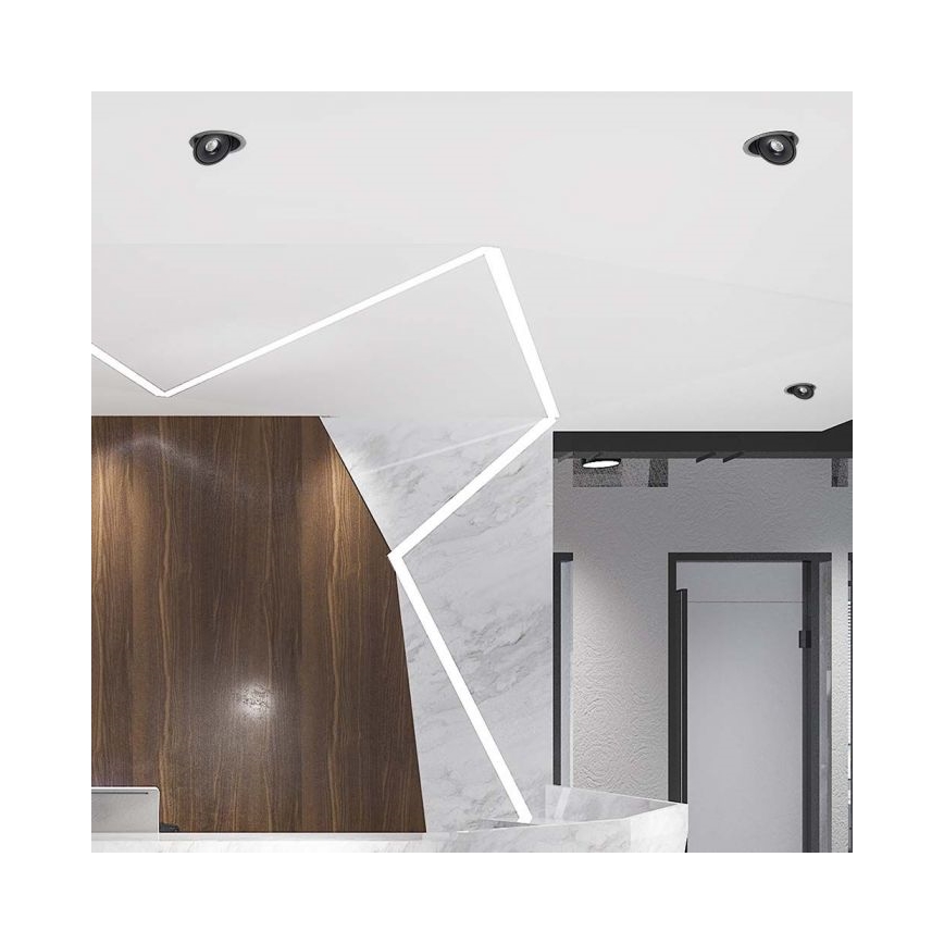 LED Einbau-Spotleuchte LED/12W/230V 3000/4000/6400K Ø 12 cm schwarz